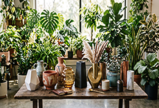 Piante ornamentali da interno e oggettistica